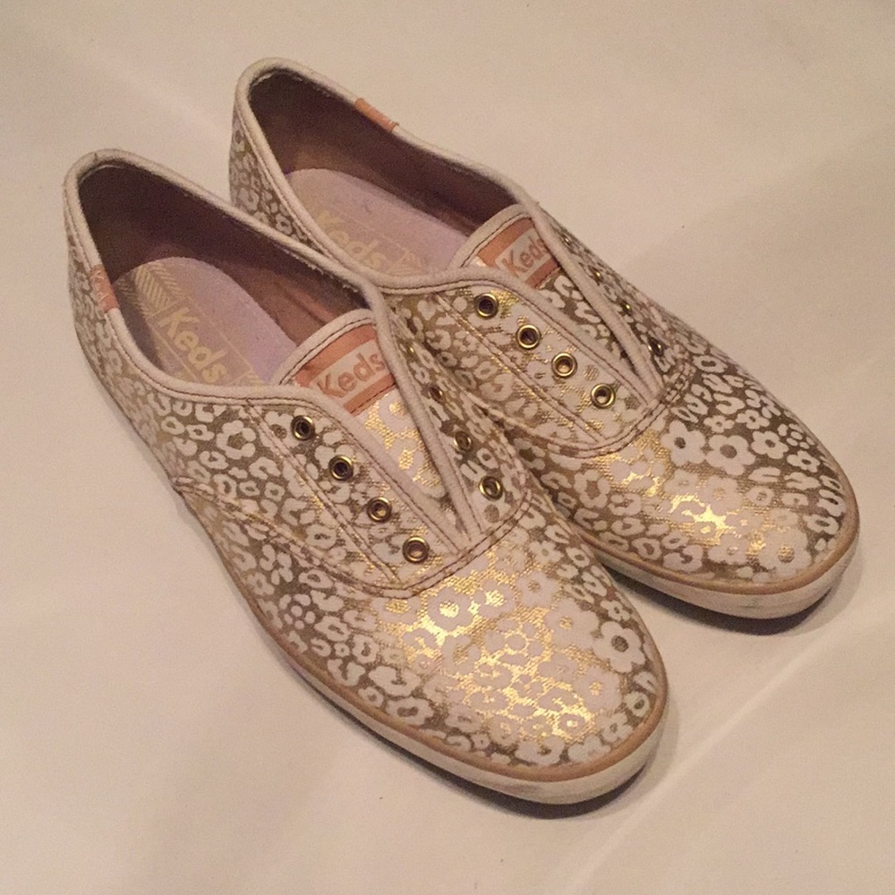 Keds Champion Gold Floral Sneakers